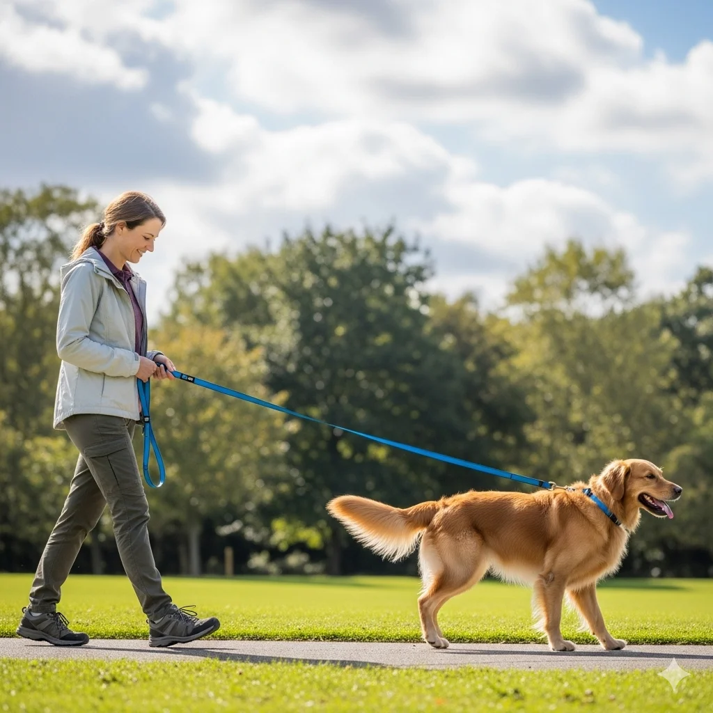 Hondenriem in het park